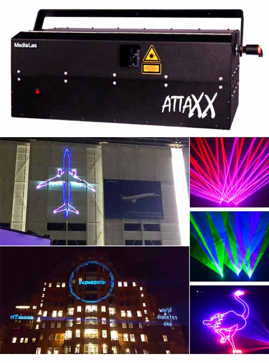 Лазерный проектор для рекламы MEDIALAS AttaXX 10+ RGB